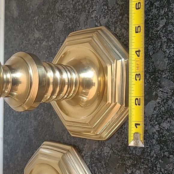 Vintage Solid Brass Candle Holders - Picture 7 of 12